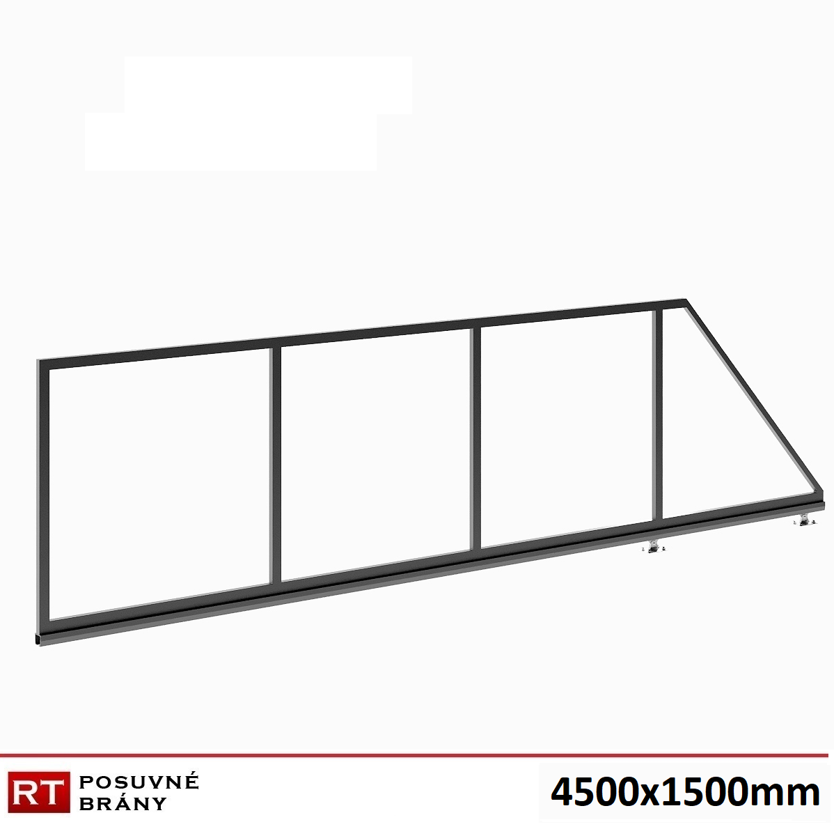 Typizovaná posuvná brána 4500x1500mm