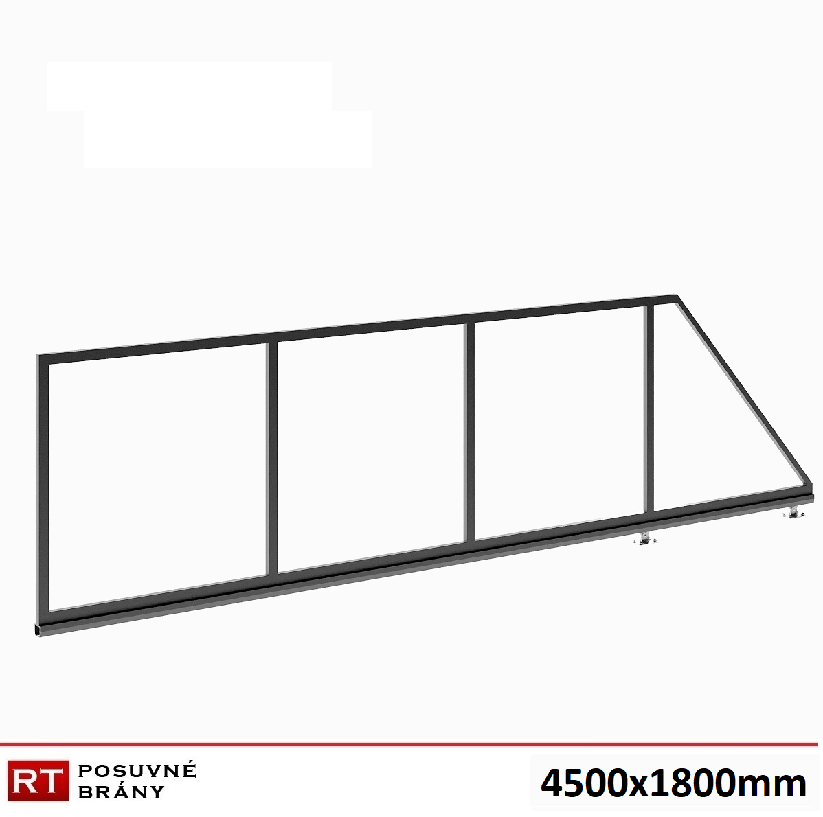 Typizovaná posuvná brána 4500x1800mm