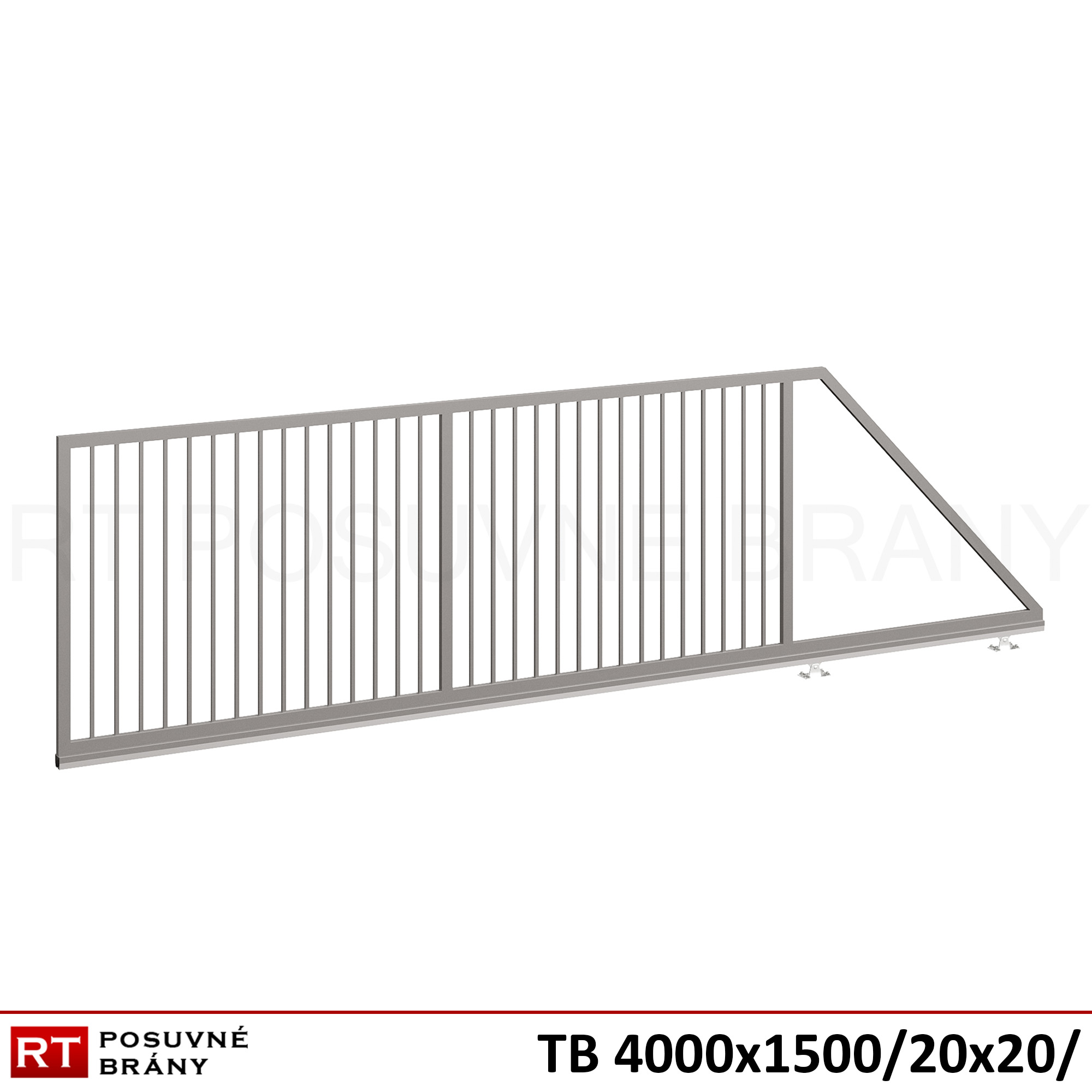 Typizovaná posuvná brána so zvislou výplňou 4000x1500mm