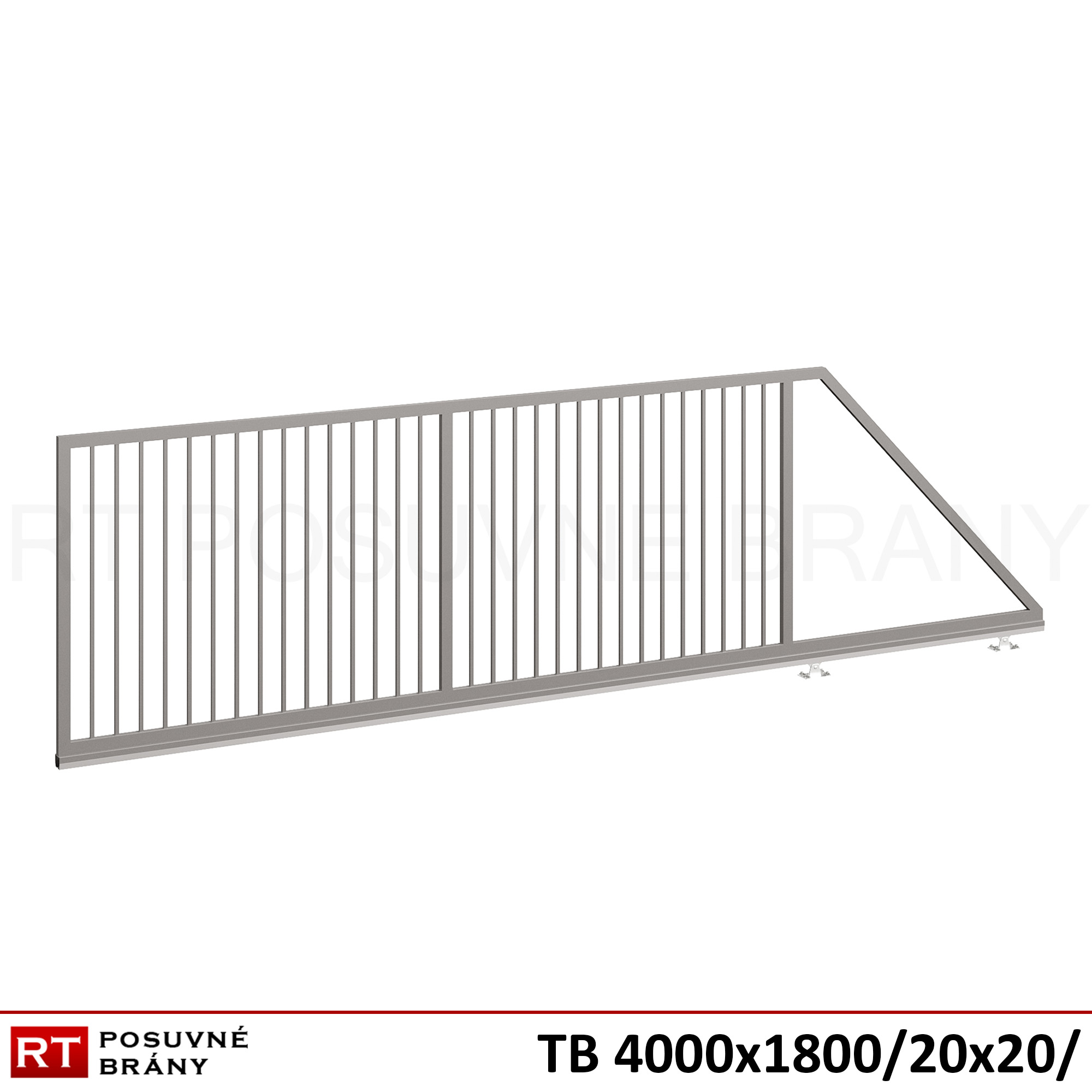 Typizovaná posuvná brána so zvislou výplňou 4000x1800mm